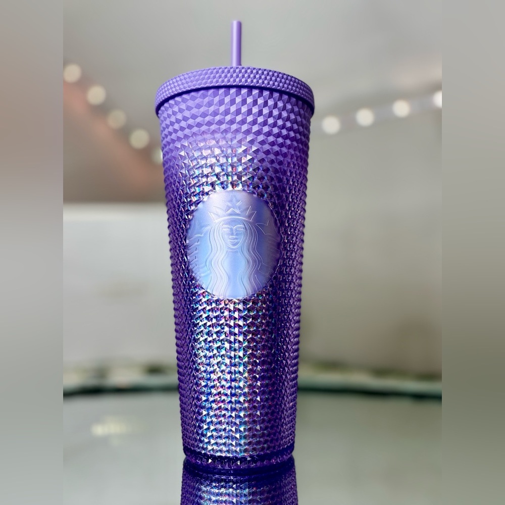 Starbucks 2023 Purple Lilac Ombre Bling Gradient Studded Venti Tumbler NWOT